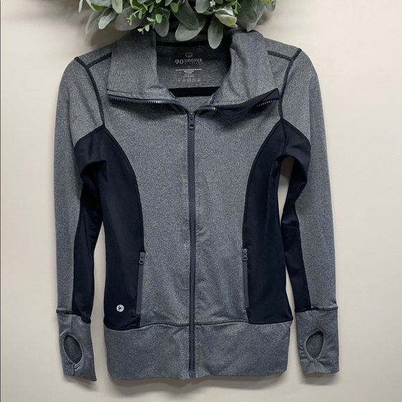 90 Degree By Reflex Jackets & Blazers - 90 Degree by Reflex full-zip athletic jacket with thumbholes XS